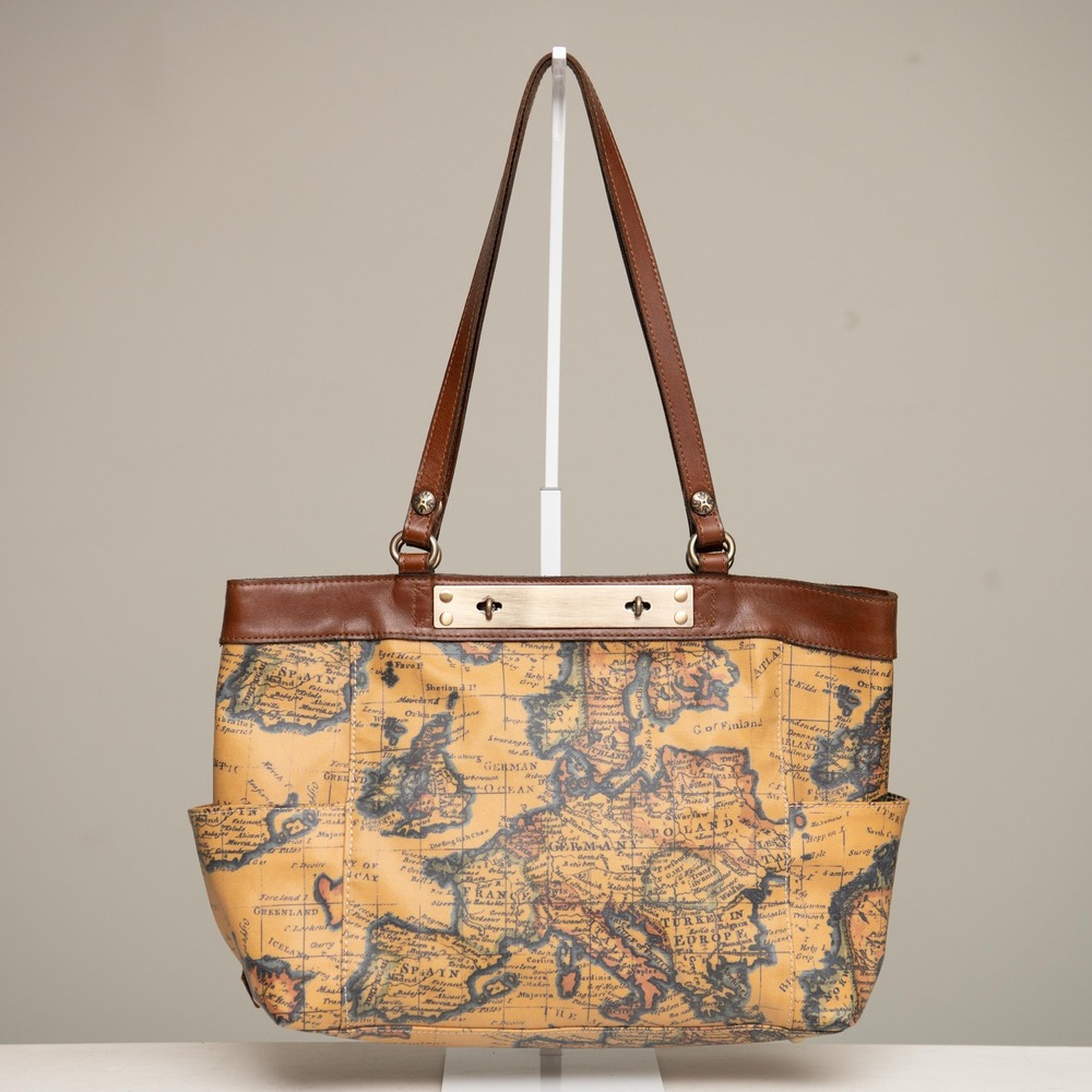 Patricia Nash Map Print Purse NWT Academia Wanderlust Old World Boho Cartography